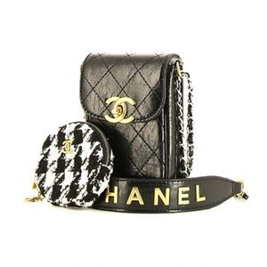 CHANEL Black and Gold Crossbody Bag
